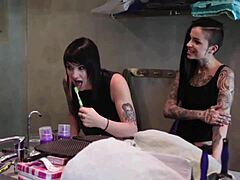 Tattooed Lesbians Licking Pussy In Wild Orgy?