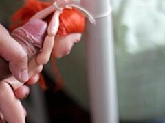 Oh wow, I tied up Batgirl doll and covered her in cum from blowbang fun