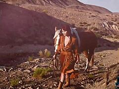 Odette, the all natural redhead milf, loves the outdoors and strips naked