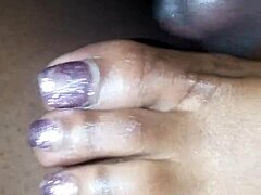 i'm rubbing my toes all over this big dick, oops