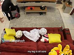 Hot wife Thay Ksada welcomes the delivery guy, lets him pound her on the sofa with intense cuckold action! 🔥