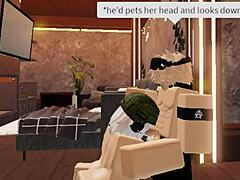 cute blonde boy gets creampie from soldier girl in army one on one blowjob