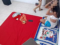 Preparations before starting the scene the brunettes get ready and are happy to start recording homemade porn in spanish