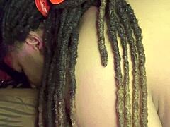 Boyfriend's big black cock in missionary