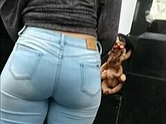 teen latina with big ass in tight jeans, voyeur fun 😈