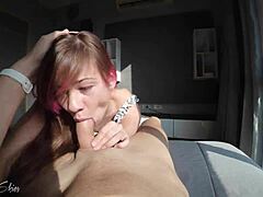 POV Sex with Cute Babe Featuring Blowjob, Riding, and Cum in Mouth