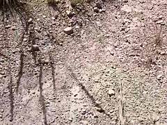 Hey, watch this blonde couple sucking and swallowing cum on a public hiking trail deepthroat style