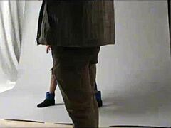 Teen amateur cosplays Raven outdoors in public