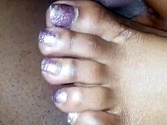 i'm rubbing my toes all over this big dick, oops