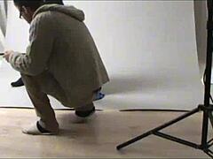 Teen amateur cosplays Raven outdoors in public