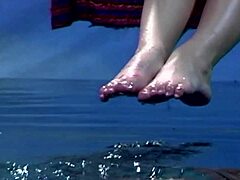 I watch this gorgeous blonde finger herself, then she gets fucked by brunette with strap-on in cowgirl style.