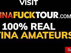 My amateur latina tinder date and i meet up for a casual chat