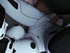 Hot Blonde Witch and Redhead AI Robot Girl Get Cumshots in Projekt Passion