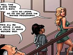 in the mayor's tale episode 1, a cheating husband engages with his sexy ebony maid in the kitchen for teasing and more