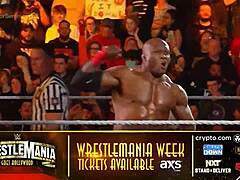 Who wins in seth rollins vs austin theory vs bobby lashley?