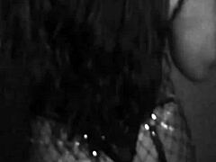 hotwife dancing in cosplay on halloween, teasing with ass and tits