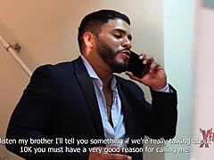 Can two guys dominate Peruvian redhead slut with big tits to pay debt?