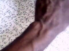 The monster cock fists and rides her pussy fast and furious with screams