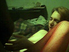 Red stockings lover craves big black cock in passionate encounter.