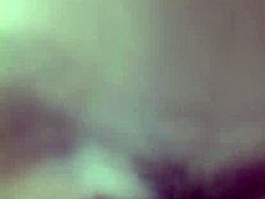 Beauty blonde girl in fishnet stocking and high heels have blowjob and anal sex