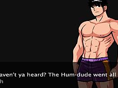 oh man these gay friends are going at it with juicy handjobs and hard blowjobs in this anime game animation 😈