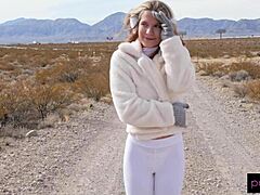 Becky summers finds big cock on hike for outdoor blowjob