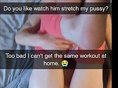 Изменяющая йога-милф получает кремпай от инструктора в Snapchat