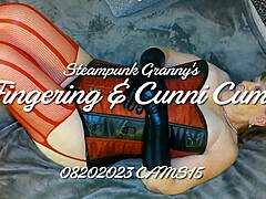 steampunk grannys enjoy fingering and cunni leading to intense cums.