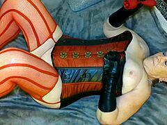 steampunk grannys enjoy fingering and cunni leading to intense cums.