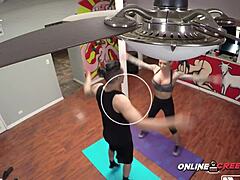 Bruno makes his excercise trainer take his big cock roughly