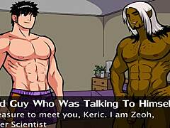 oh man these gay friends are going at it with juicy handjobs and hard blowjobs in this anime game animation 😈