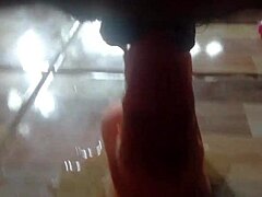watching this pretty shaved girl get wet, he thrusts dick into tight pussy for orgasm