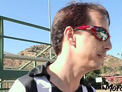 I watched black haired cheerleader deepthroat rough cock from daddy, getting wet orgasm and cum in mouth on mofozo com