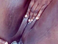 double penetration leaves ebony babe squirting and covered in jizz