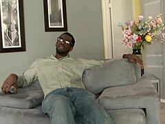 Curvy blonde cougar deepthroats and bends over for black monster cock