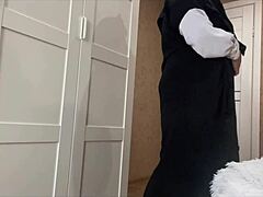 Arab milf jasmine shows off without panties