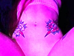 pink drip scene with clothes ripped and toys involved.