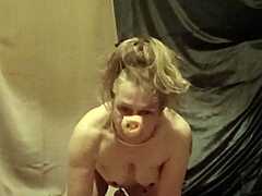 The european slave feels overwhelming submission as her master commands her in the pigsty, forcing her to eat the mash while bent over for intense doggystyle and dirty talk.