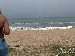 Took white teen to woods for greedy blowjob! Cum everywhere