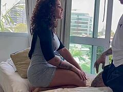 amira daher and lana borges in a bisexual menage with big cocks and asses