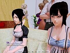 Exploring the harem hotel in game episode 274