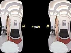 virtualpee - dildo loving brunette splashes herself with piss