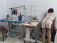 uh, like i'm totally seducing in this sewing workshop... intense assplay and flashing, ya know? homemade latina style.