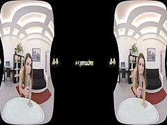 virtualpee - dildo loving brunette splashes herself with piss