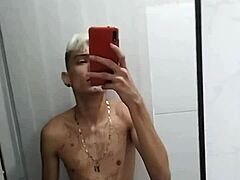 i'm jerking off in the bathroom after the soccer game