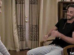 Filthy Teen 18+ Asks Bisexual Stepmom to Share New BF in Taboo Group Blowjob