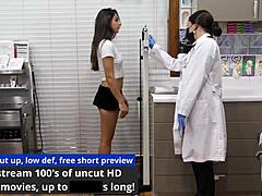 Gloved Misty Addams Spreads Natural Tits And Ass For Backstage Anal Finger And Buttplug Close-Up Rectal Exam