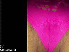 Horny Jade shows off shaved juicy tight wet pussy in close-up as slut wife