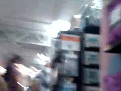 Anal sex in Walmart, voyeur catches the action.