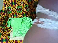 the petite ghanaian girl enjoys solo masturbation when alone